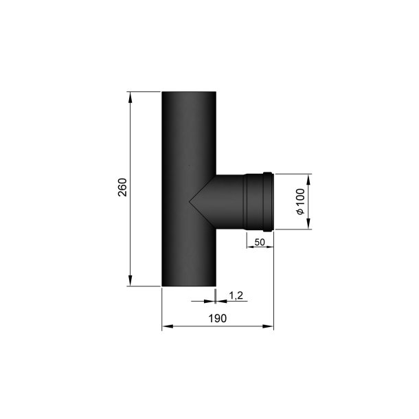 T-sektion F/M L:260mm (100 mm)