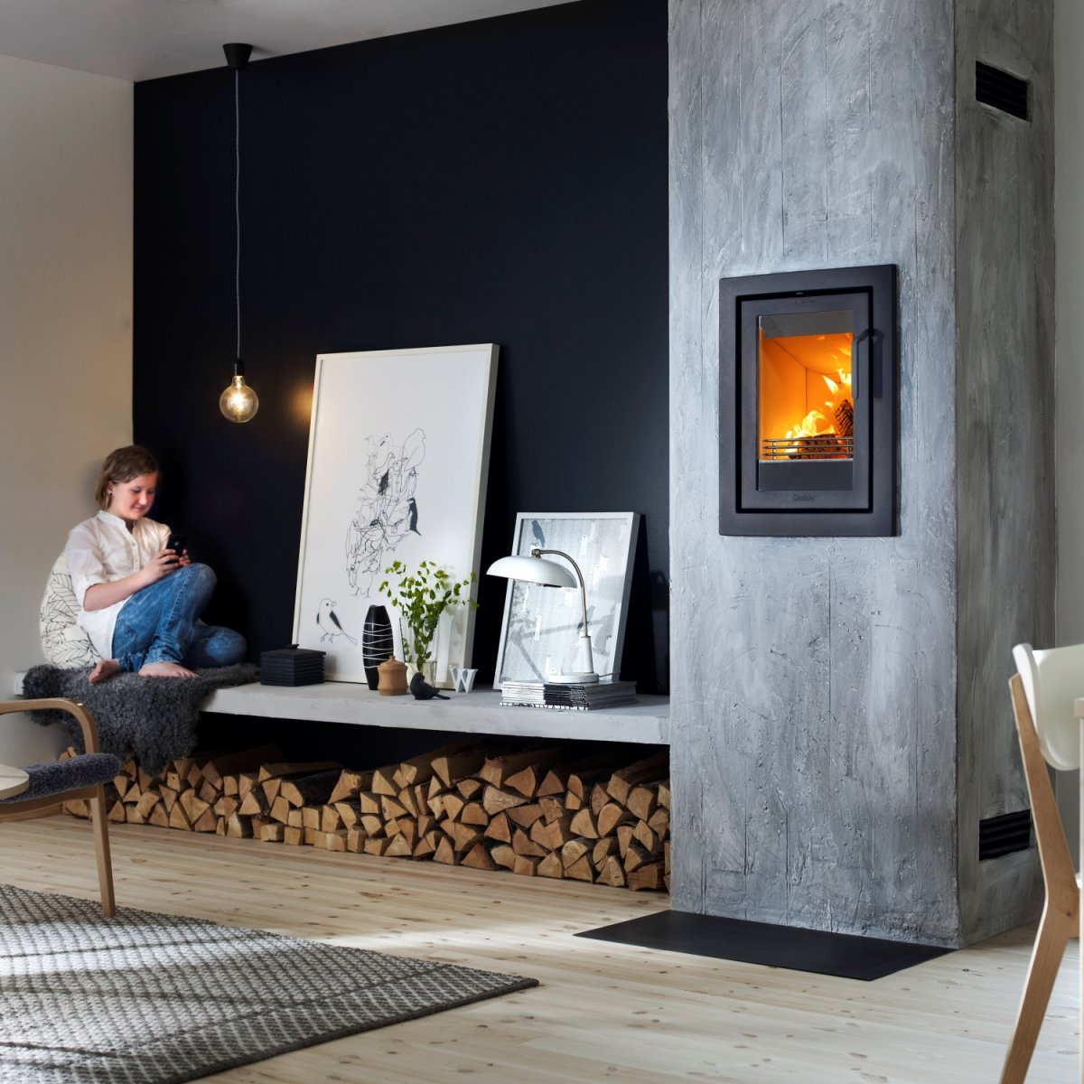 Contura i4 Moderne | Brændeovnsshoppen | Sort eller grå